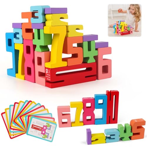 Zahlenbausteine aus Holz, Number Blocks Wooden Number Building Blocks Holz Zahlenblock Spielzeug Holzbausteine Bauklötze Montessori Spielzeug Rechnen Lernen für Kinder ab 3 Jahren Zahlenbausteine aus Holz, Number Blocks Wooden Number Building Blocks Holz Zahlenblock Spielzeug Holzbausteine Bauklötze Montessori Spielzeug Rechnen Lernen für Kinder ab 3 Jahren von Funtery