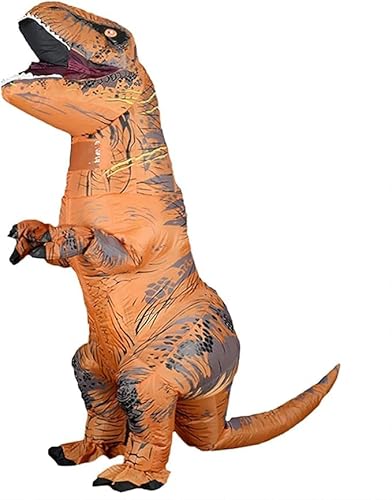 Funthy Aufblasbares Dinosaurier-Kostüm für Kinder und Erwachsene, T-Rex-Dinosaurier-Kostüm, aufblasbares Dinosaurier-Kostüm, lustiges Halloween-Kostüm, Cosplay-Outfit für Party-Kinder von Funthy