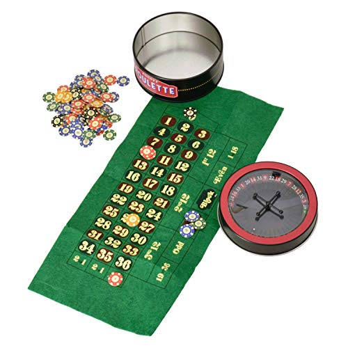 Unbekannt Reise Roulette Spielzeug in schöner Metalldose - Mini Roulette von Funtime Gifts