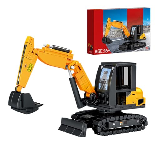 Funwetrike Bau Fahrzeug Spielzeug, Minibagger Ausrüstung Modell Bausteine Set, Zerlegen Spielzeug DIY Baufahrzeuge Lernspielzeug (233PCS) von Funwetrike