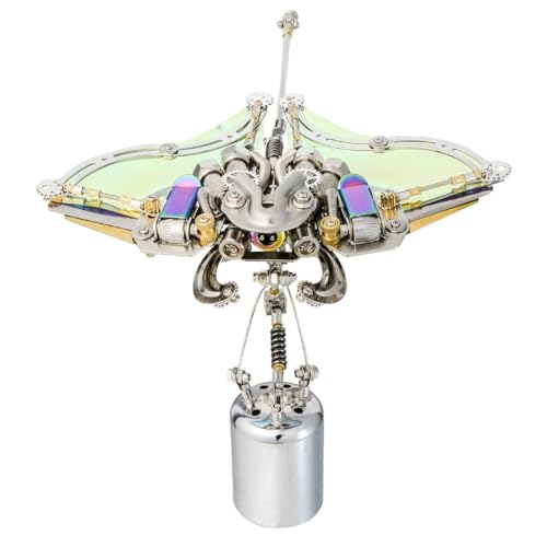 Funwetrike Devilray 3D Metall Puzzle Modellbausatz Erwachsen-Steampunk Insekt, mit leuchtenden Augen und durchsichtigen Flügeln, Geburtstagsgeschenk, Weitgereiste 422 Teile von Funwetrike