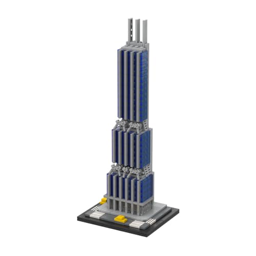 Funwetrike Klemmbausteine Modell, Manhattan-Viertel Bausteine Bausatz, Berühmte Architektur-Modell Klemmbausteine Set, Geschenk für Erwachsene (702PCS) von Funwetrike
