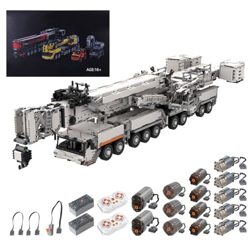 Funwetrike Kran Bausteine Set, 8528PCS/Set LTM11200 v2.0 14 Motor Ultra Große Kleine Partikel Bausteine, MOC Dynamische Fernbedienung Version Engineering Kran Set, Geschenke für Erwachsene von Funwetrike