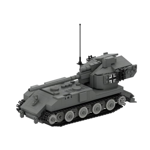 Funwetrike Militär Panzer Bausteine Modell, E-100 Artillerieträger Militär Panzer Bausteine Modell, Tank Modell Baustein Tank Modellbausatz Konstruktionspielzeug (575 PCS) von Funwetrike
