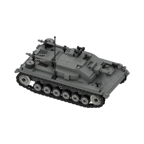 Funwetrike Militär Panzer Bausteine Modell, E-Type III Sturmgeschütz Militär Panzer Bausteine Modell, Tank Modell Baustein Tank Modellbausatz Konstruktionspielzeug (370 PCS) von Funwetrike