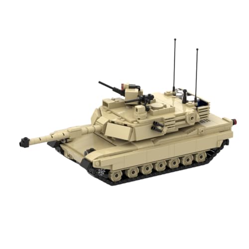 Funwetrike Militär Panzer Bausteine Modell, M1A2 Kampfpanzer Militär Panzer Bausteine Modell, Tank Modell Baustein Tank Modellbausatz Konstruktionspielzeug (865 PCS) von Funwetrike