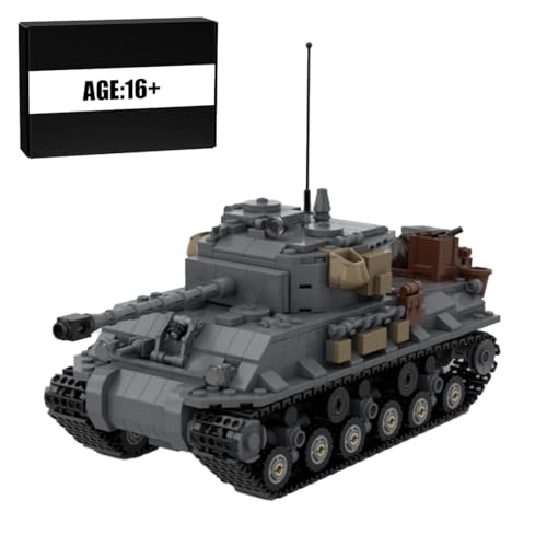 Funwetrike Panzer Baustein Set, MOC-150790 Amerikanischer M4A3E8 Panzer Militär Klemmbausteine, Militärische Montage Spielzeug Bauklötze Set, Militärmodell Spielzeug (806 Teile) von Funwetrike