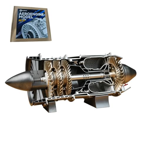 Funwetrike Turbojet Triebwerk Modellbausatz, 1/3 WP-85 3D gedrucktes Turbojet Funktionsmodell, Physik Wissenschafts Experimentierkasten, Geschenk für Erwachsene - 100 Teile von Funwetrike