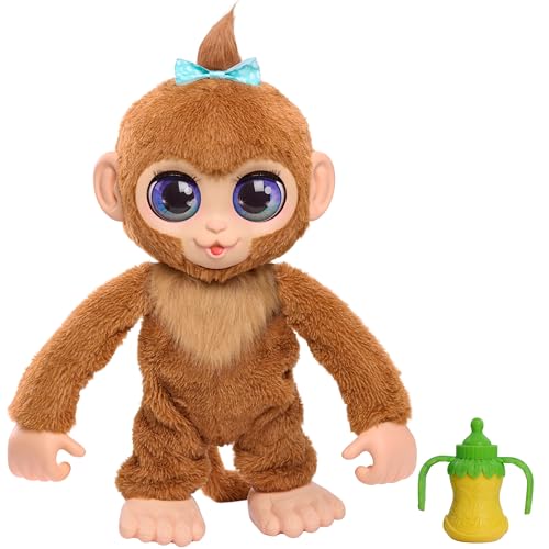 FurReal Peanut, das verspielte Äffchen, interaktives Spielzeug, 38 cm großer Plüschaffe mit Soundeffekten, Kinderspielzeug ab 4 Jahren von Just Play von FurReal