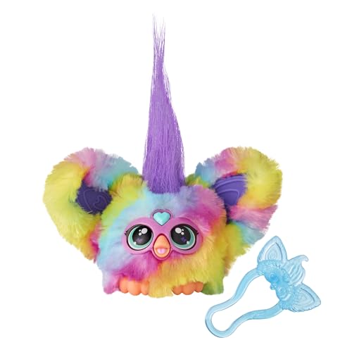 Furby Furblets Ray-Vee Mini, Elektronische Musik & Sätze in Furbisch (über 45 Geräusche), Kuscheltier in Regenbogenfarben, für Kinder ab 6 Jahren, originelles Wichtelgeschenk von Furby