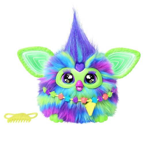 Furby Galaxie, interaktives Plüschtier, leuchtet im Dunkeln, französische Version von Furby