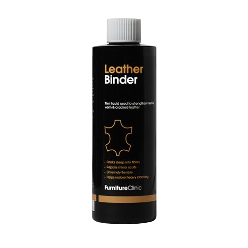 Lederbinder – ein flüssiger Füllstoff, der verwendet werden kann, um stark abgenutztes oder rissiges Leder zu stärken (250 ml) von Furniture Clinic