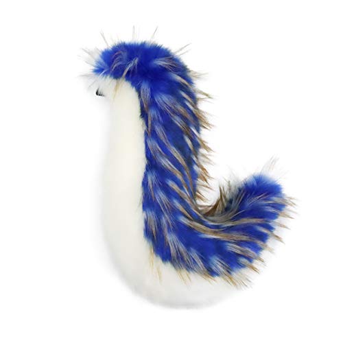 Furryvalley Kostüme Schwanz Cosplay Plüsch Kunstpelz Tail für Halloween Party verkleiden künstliche Tier (Blau) von Furryvalley