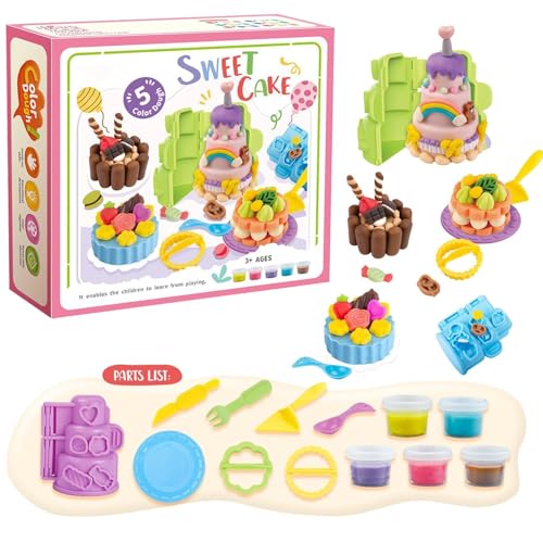 Furtryvl Play Teig Spielset - Spielset Lebensmittel Modellierung Werkzeuge Kit - Play Food Modeling Tools Kit, Fun Kids Art Ton & Teig für Weihnachten Geburtstag von Furtryvl