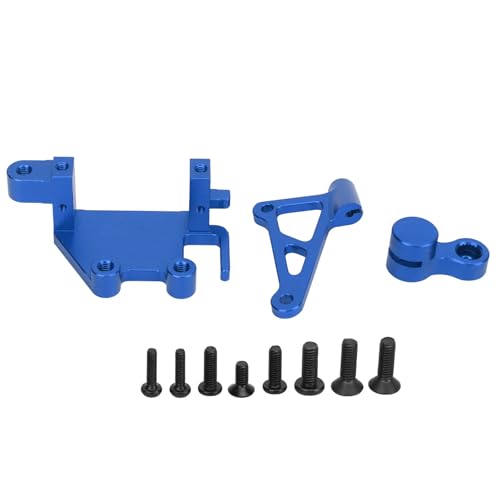 Fussbudget RC-Servo-Halterungsarm-Set, Professioneller Ersatz-Lenkgetriebe-Halterungsarm-Satz aus Aluminiumlegierung für LOSI Promoto MX 1/4 Elektromotorrad (Blue) von Fussbudget