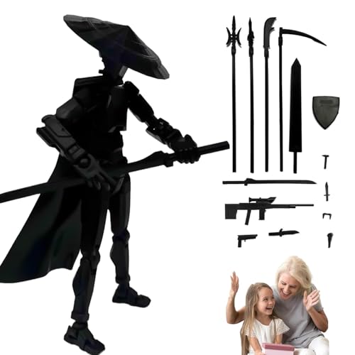 3D Printed Heroes Action Figure,Actionfigur-Roboterspielzeug, Actionfigur Mit Beweglichen Gelenken, 3 Actionfigur Halter, Mehrgelenkiger Beweglicher Roboter, Easy 13 Body Mechanical Doll with Weapons von Fuuxtci