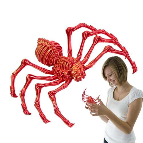 Fuuxtci 3D-gedrucktes Spinnen-Fidget, 3D-gedruckte Gelenkspinne | Executive Desk Toys Riesenspinne,Mystery Spider 3D-bewegliche Spinne für Erwachsene, Schreibtischspielzeug für das Klassenzimmer und von Fuuxtci