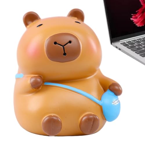 Fuuxtci Capybara Auto Figur, Capybara Figur Ornament, Niedliche Capybara-Statue Für Autodekoration, Desktop-simulierte Capybaras-Figuren Für Wohnzimmer, Schlafzimmer, Auto von Fuuxtci