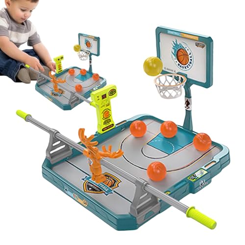 Fuuxtci Desktop-Basketballspiel, Tischbasketballspiel - -Basketball-Spielzeugset für Kinder, Tischspiele mit glatten Kanten für Partys, Schule, Zuhause, Teambuilding, Reisen von Fuuxtci