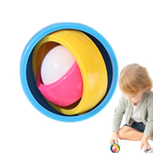 Fuuxtci Gyro Fidget,Gyro Fidget Spielzeug | Kreisel Gyro Fidget Toys 3D Ball Fingerspitze | Hand-Fidget-Gyroskop, innovatives Fingertraining-Fidget-Spielzeug für Büros und Zuhause von Fuuxtci