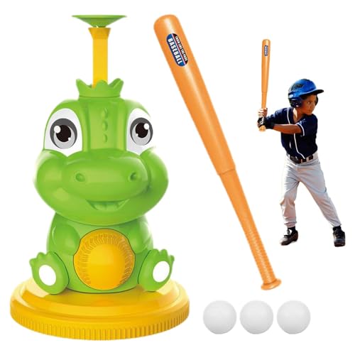 Fuuxtci Kinder-Teeball-Set, Kleinkind-Baseball-Set, Lustige Baseball-Pitching-Maschine für Kleinkinder, Sportspielzeug, Vielseitig einsetzbares kreatives Schlagübungsspielzeug für Kinder, von Fuuxtci