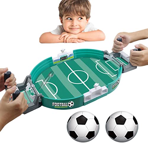 Fuuxtci Kleines Fußball-Handspiel, kleines Tischfußballspiel - Mini-Fußballspielset,Mini-Tischfußball-Fußball für Kinder, doppeltes Fußballfeldspielzeug, Eltern-Kind von Fuuxtci