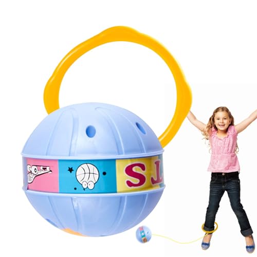 Fuuxtci Knöchel-Springseil-Sprungball,Knöchel-Sprungball - Sicheres, blinkendes Übungs-Springspielzeug,Lustiges Knöchel-Springseil-Spiel, Flexibler Hopper-Ball für professionelle Anfänger von Fuuxtci