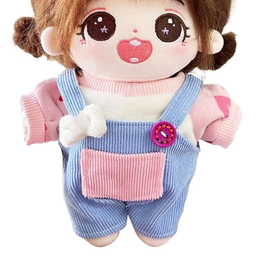 Fuuxtci Puppenkleidung Overalls,Kleidungsset für Plüschpuppen - Cartoon 20cm Puppe Tops Overalls Kleidung,Kinder Erwachsene Rollenspiel Sammlerpuppe Outfits Kostüme für Arbeitszimmer, Schlafsaal von Fuuxtci