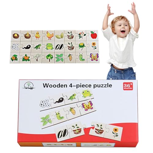 Fuuxtci Puzzle für Kleinkinder, Kleinkind-Puzzles - Wachstums-Matching-Rätsel,STEM Kognitives Lernspielzeug, Feinmotorik, Puzzles, Frühpädagogisches Spielzeug für und Mädchen von Fuuxtci