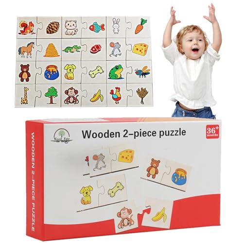 Fuuxtci Puzzle für Kleinkinder, Vorschulpuzzles,Lebensmittel-Matching-Rätsel - STEM Kognitives Lernspielzeug, Feinmotorik, Puzzles, Frühpädagogisches Spielzeug für und Mädchen von Fuuxtci