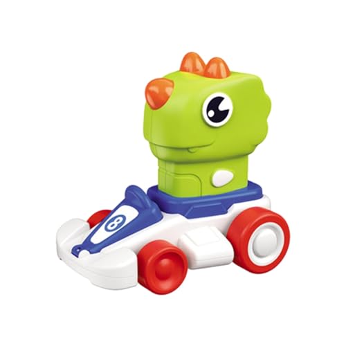 Fuuxtci Rückziehautos für Kleinkinder, Schiebe- und Go-Autos - Spielzeugautos im Dinosaurier-Design für Kinder - Tier-Cartoon-Spielzeugauto, reibungsbetriebenes Lernspielzeug, Perfekter Spielspaß für von Fuuxtci
