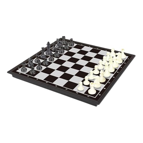 Fuuxtci Schachspiel magnetisch,Faltbares Magnet-Schachbrett-Set - Tragbares Schachbrettspielset, 9,8 x 9,8 Zoll pädagogisches -Vorschul-Lernspielzeug für Familientreffen und Camping von Fuuxtci