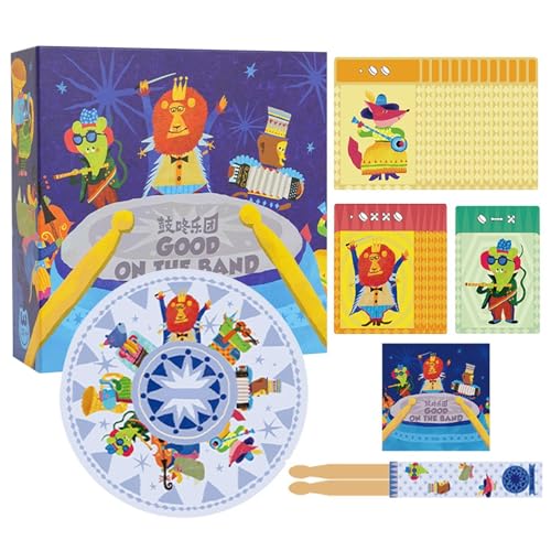 Fuuxtci Spielzeugtrommel-Set, Kleinkindtrommeln | Pädagogische Musikspielzeuge - Kinder-Trommelset, pädagogische Musikinstrumente, Kleinkindspielzeug, sensorisches Spielzeug für Babys von Fuuxtci