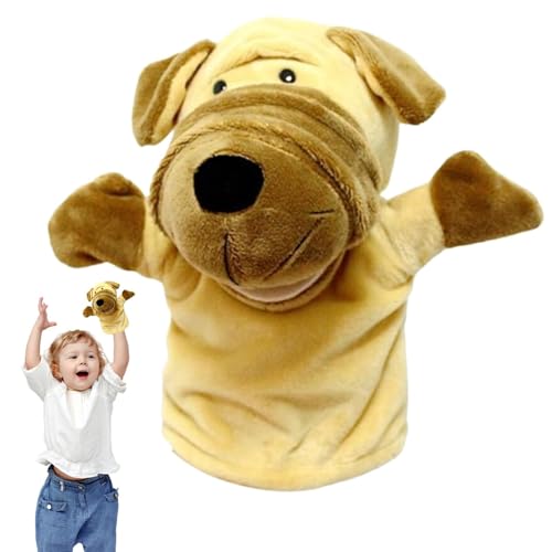 Fuuxtci Tierhandpuppen,Handpuppen für Babys, Tierpuppen Handpuppen, Lernspielzeug, interaktives Plüschspielzeug mit beweglichem Mund, Stofftier-Kinderpuppen für Showtheater, Rollenspiele von Fuuxtci