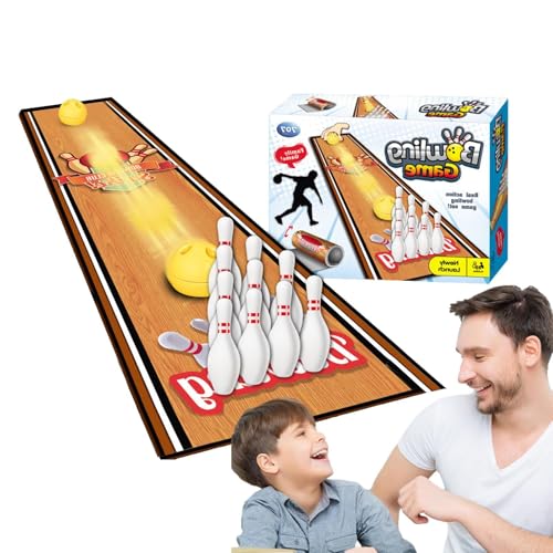 Fuuxtci Tisch-Bowling, Tisch-Curling-Spiel | Kleines Tabletop-Golfspiel - Kreatives Tisch-Bowlingspiel für Kinder, kleines Tischgolfspiel für die Heimparty von Fuuxtci