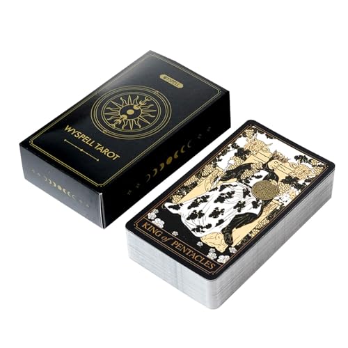 Fuuxtci Wahrsagespiel, Tarotkarten Für Anfänger,Tarotkarten, 78 Karten Tarot Deck Divination Fate Tarot Oracle Cards Party Entertainment Brettspiel von Fuuxtci