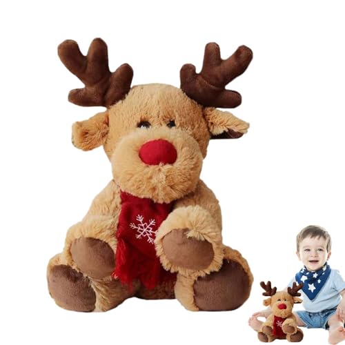 Fuuxtci Weihnachten Elch SpielzeuRentier Deko Figuren 30cm Weihnachten Plüschtier Stofftier, Rentier-plüschtier Weihnachtsfiguren Spielzeug Weihnachts Elch Angefülltes Tier-Puppen Spielzeug von Fuuxtci