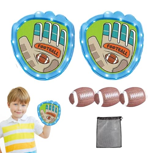 Fuuxtci Wurf- und Fang-Paddelspiel, Fangball-Spielset, Ballwurf-Sportspiel, Paddel-Wurf- und Fangball-Spielset, Ballfang-Set, lustiges Eltern-Kind-Interaktions-Outdoor-Spielzeug für Sport im Freien von Fuuxtci