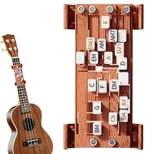 Gitarren-Akkordpresser Mit 16 Gängigen Akkorden, Gitarren-Akkord-Trainer, Fingergitarren-Zubehör, Gitarren-Lernwerkzeuge, EIN-Tasten-Akkord-unterstütztes Lernwerkzeug, Gitarren-Assistent von Fuuxtci