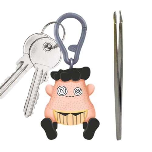 Mr Plucky Toy, 2024 Bestes Haar Zupfen Zappeln Spielzeug, Spielzeug Zum Zupfen Von Haaren, Haut Zupfen Spielzeug Mit Pinzette, Fidget Sensory Toy, Stress Relief Spielzeug Für Sensorik Keychain Toys von Fuuxtci