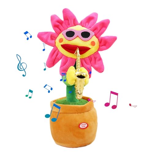 Singende Sonnenblume, Tanzendes Sonnenblumenspielzeug, Sprechende Sonnenblume, Singende Sonnenblume, Singende Sonnenblume, Leuchtende Sprechende Wiederholungsaufnahme, 200 Lieder, Musikalisches von Fuuxtci