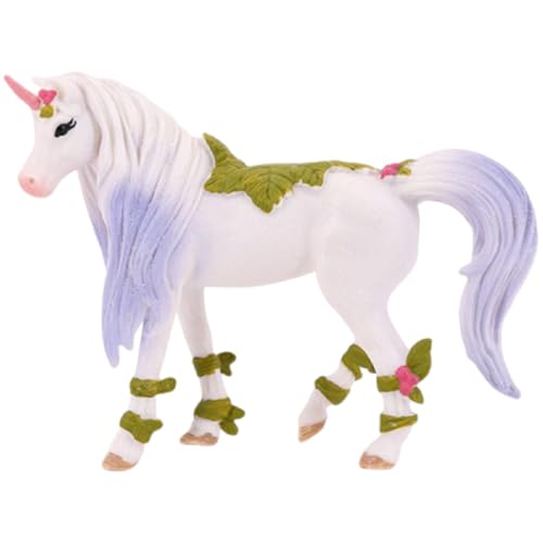 Fuwraixis Blume Einhorn Spielzeug,Europäisches Märchenelfenpferd,Simulation Fabelwesen Modelle,Geschenke für Kinder ab 3 Jahren von Fuwraixis