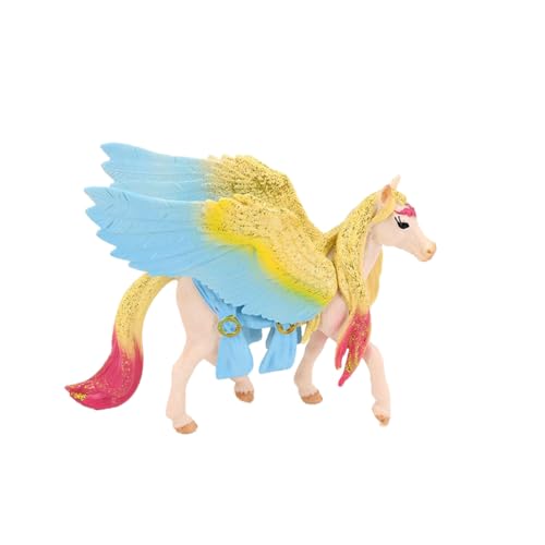 Fuwraixis Buntes Pegasus-Spielset, Mythischer Pegasus mit Flügeln, Fantasietiere Ornamente, Simulationstiermodelle, Charaktersets für Kinder ab 5 Jahren von Fuwraixis