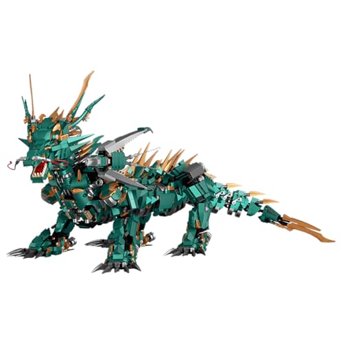 Fuwraixis Green Dragon Mecha Bauklötze-Mobilität mehrerer Gelenke-Mecha MAX Modelle-Sammelbare Ornamente-Geschenke für Teenager und Erwachsene-2951 Teile von Fuwraixis