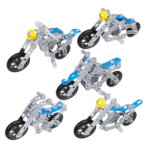 Fuwraixis Kinder Metall Motorrad Bauklötze,STEM Lernspielzeug,Straße Mechanische Motorrad Modelle,139 Bau Spielzeuge,Geschenk für Jungen und Mädchen über 5 Jahre alt von Fuwraixis