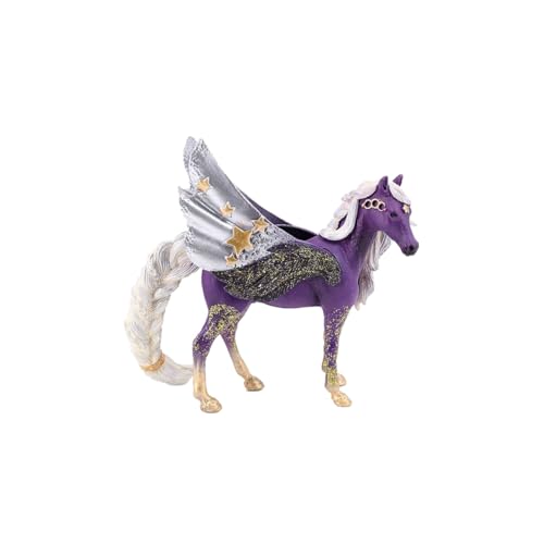 Fuwraixis Lila Pegasus Spielset, Mythischer Pegasus mit Flügeln, Elfenpferd Kindergeschenk Ornament, Simulierte Tiermodelle, Charakter Set für 5 Jahre und älter von Fuwraixis