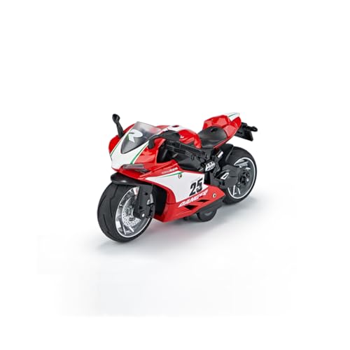 Fuwraixis1:12 Leichtmetall-Motorrad-Modell, Pull Back Motorrad-Spielzeug, Simulationssitz, mit Sound- und Lichteffekten, Gummireifen, Sammler-Auto-Modell-Dekorationen, Geschenke für Jungen von Fuwraixis