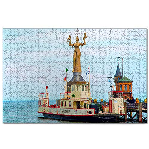 Deutschland Konstanzer Hafen Konstanz 1000 Teiliges Puzzle für Erwachsene und Familien Reise Geschenk Souvenir aus Holz 30x20 Zoll von Fxdiy