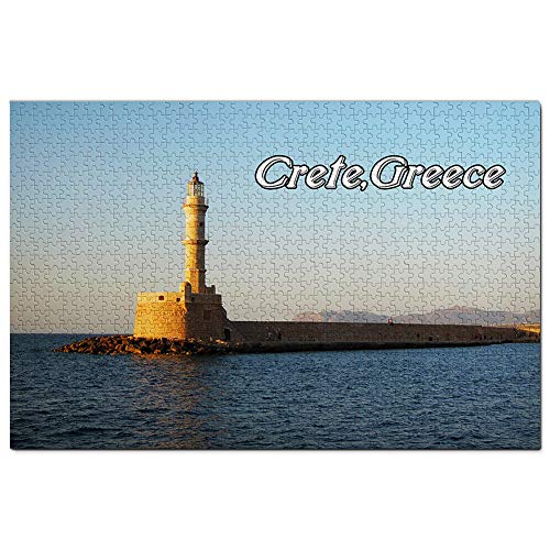 Griechenland Chania Venezianischer Leuchtturm Chania Kreta Puzzle für Erwachsene 1000 Teile Holz Reise Geschenk Souvenir von Fxdiy