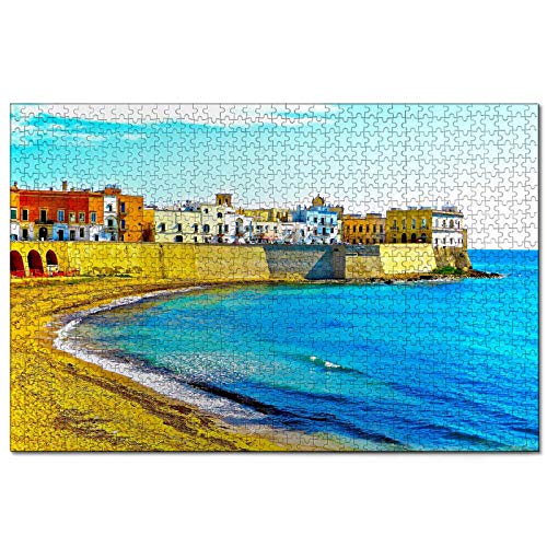 Italien Gallipoli_ 1000 Teiliges Puzzle für Erwachsene und Familien Reise Geschenk Souvenir aus Holz 30x20 Zoll von Fxdiy